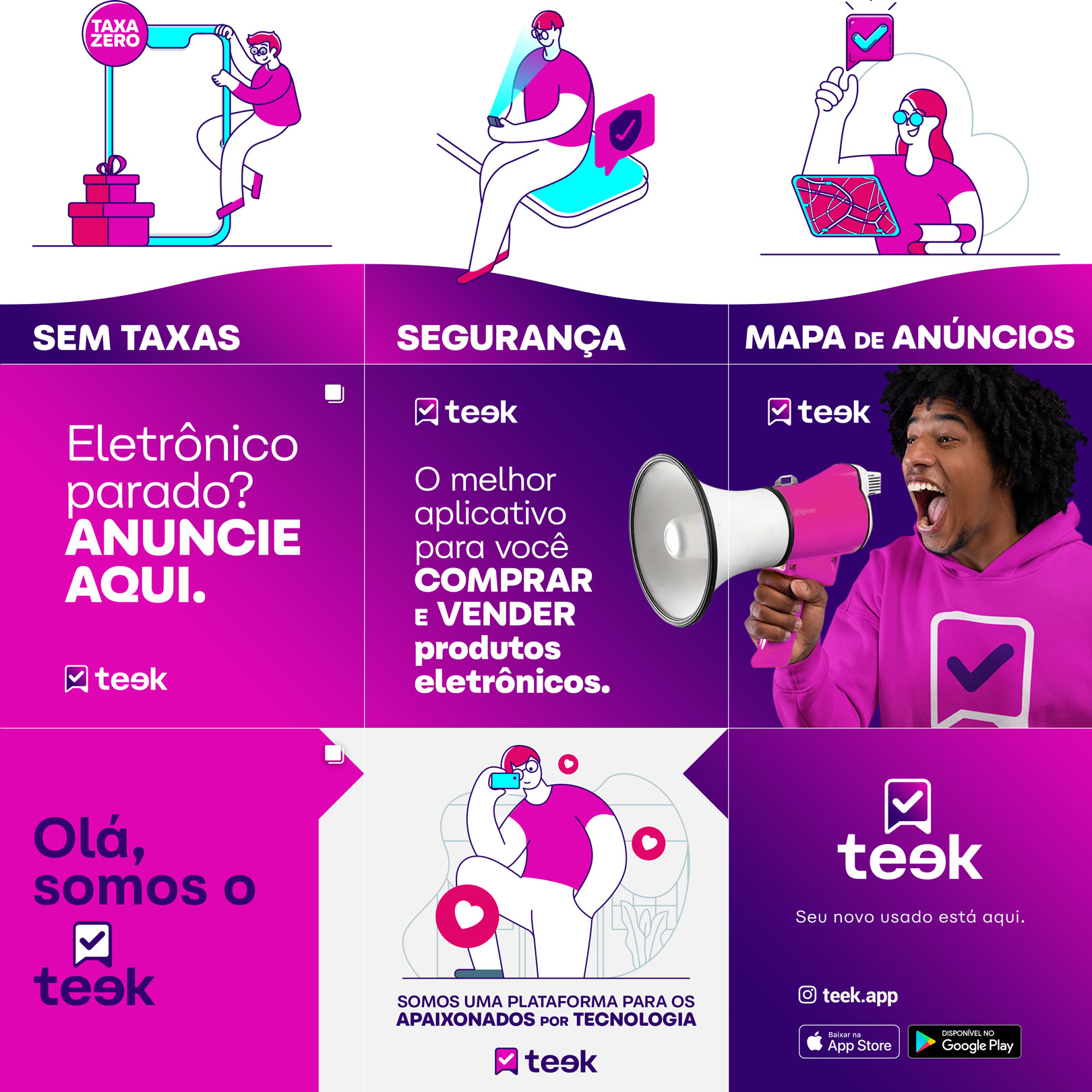 Organização do feed para lançamento do app