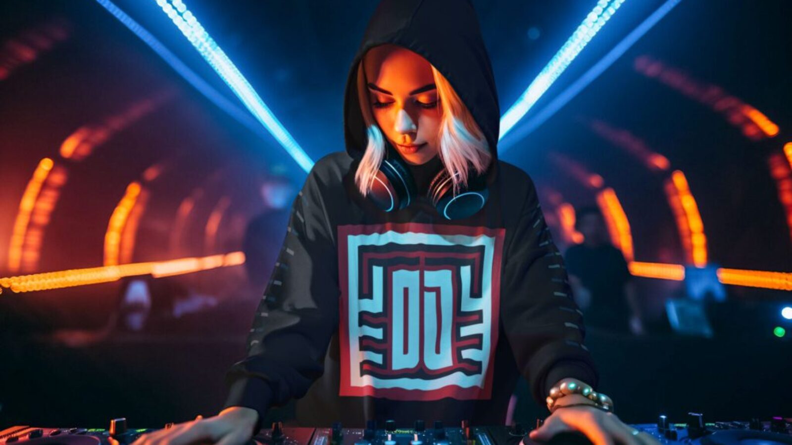 pullover-hoodie-mockup-of-an-ai-created-female-dj-playing-in-a-neon-booth-m36384