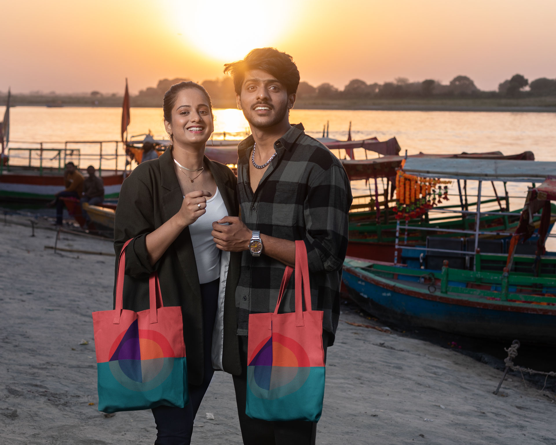 tote-bag-mockup-featuring-two-friends-posing-by-a-river-m26150
